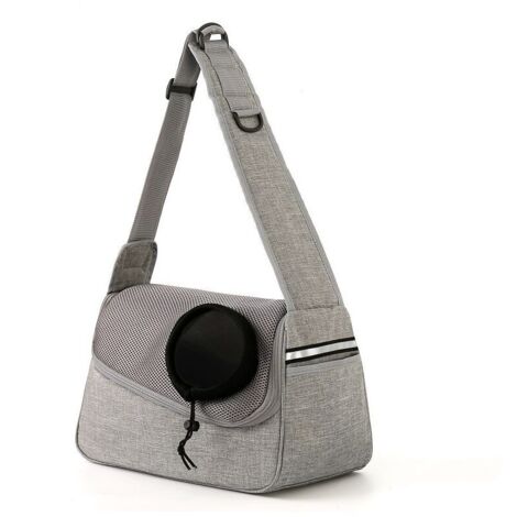 Ensoleille – Sac de transport pour chien respirant en tissu Oxford – Bandoulière large pour confort – Vue panoramique pour animaux – Voyage et sorties
