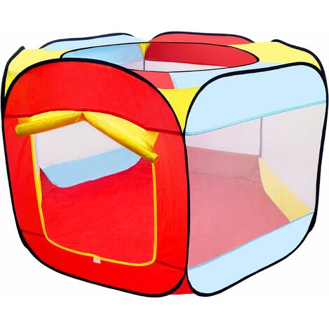 Ensoleillé Tente à balles pliable pour bébé Hexagone portable Pop Up pour tout-petits intérieur extérieur Playhouse cadeau de Noël (balles non incluses)