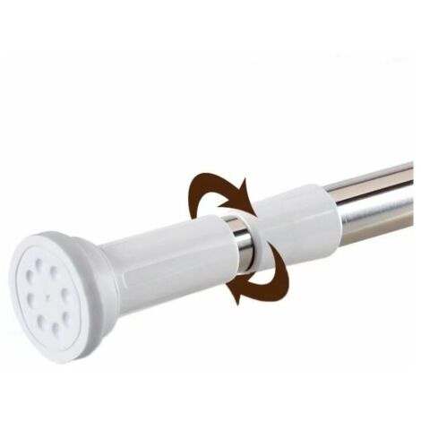 Ensoleille – Tringle à rideau extensible 50-80 cm – Acier inoxydable – Charge max 20 kg – Installation sans perçage – Pour salles de bains et douches