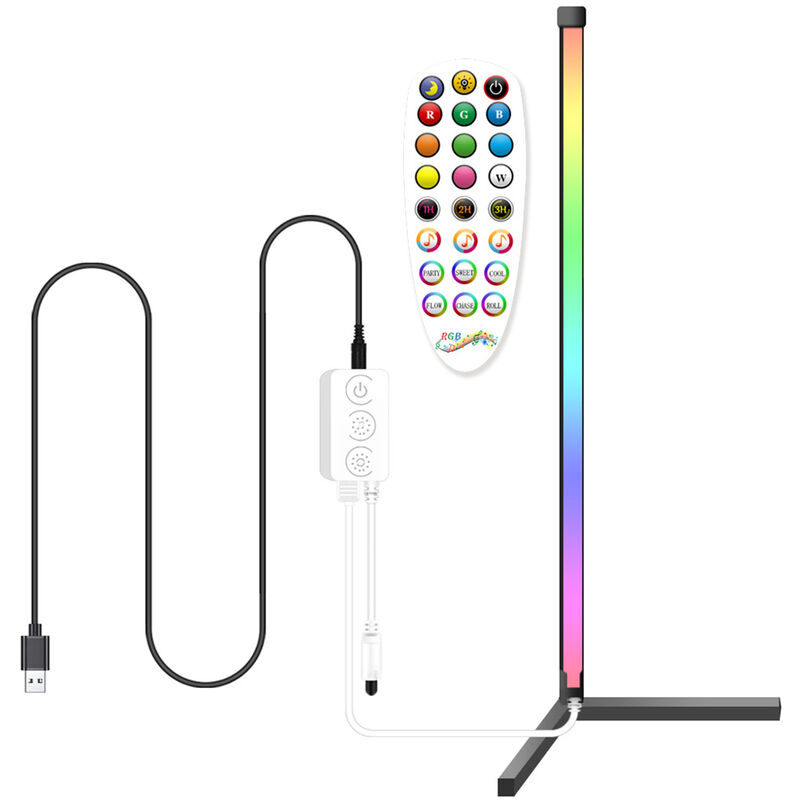 

Asupermall - Ensue Multicolor Planta Ambiente de la lampara de la sala dormitorio Ambiente de luz RGB esquina Lampara de sueno tira de color claro,