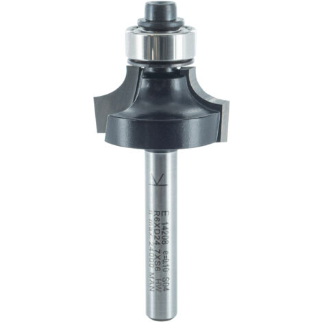 ENT Abrundfräser HW Schaft S 6 mm Durchmesser D 24,7 - 44,7 mm NL 12,7 - 22 mm R 6 - 16 mm SL 32 mm mit Kugellager