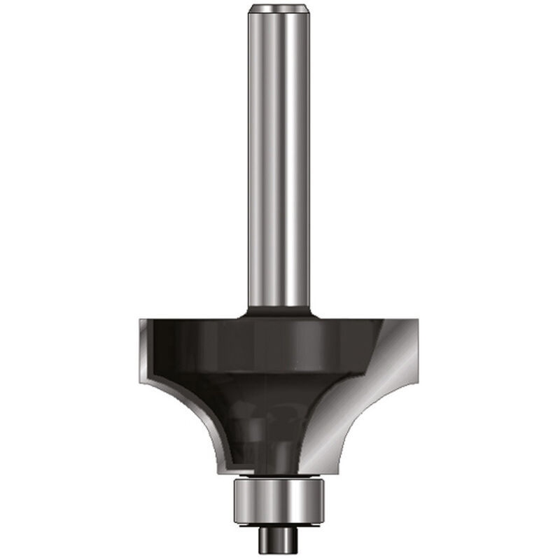 Ent European Norm Tools - ENT 09888 Viertelstabfräser HW, Schaft (S) 12 mm, Durchmesser (D) 24,7 mm, NL 12,7 mm, R 6 mm, SL 40 mm, mit Kugellager
