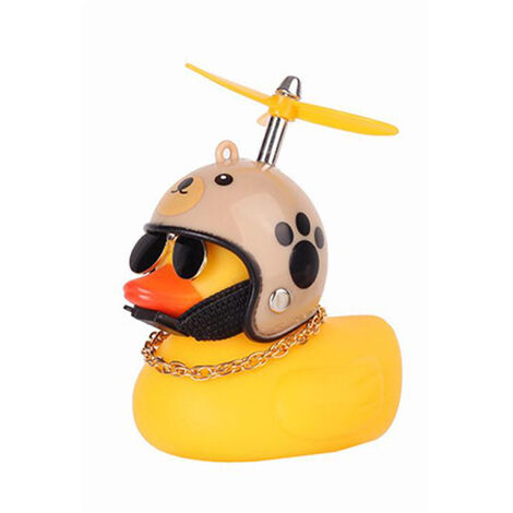 2 Stück Gelbe Ente Auto Armaturenbrett Dekorationen, Gummi Ente Auto  Ornamente, Auto Gummi Ente Spielzeug mit Propeller Helm, für Männer Frauen  Kinder