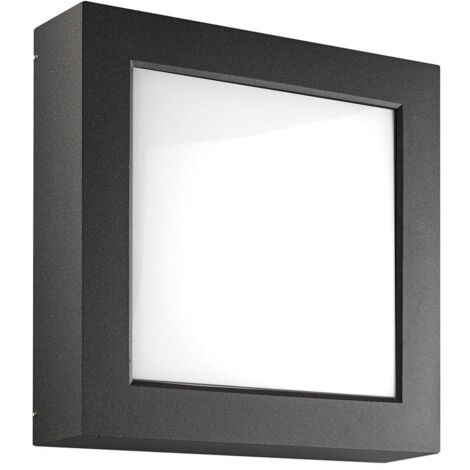 ENTER – Applique/Plafoniera LED 23W Antracite 3000K IP65 - Illuminazione per Esterni quadrata ad alta resistenza agli agenti atmosferici
