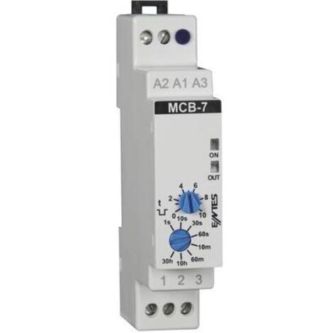 ENTES 101583 MCB-7 Relè temporizzato Monofunzionale 24 V/DC, 24 V/AC, 230 V/AC 1 pz. Intervallo di tempo: 0.1 s - 30 h