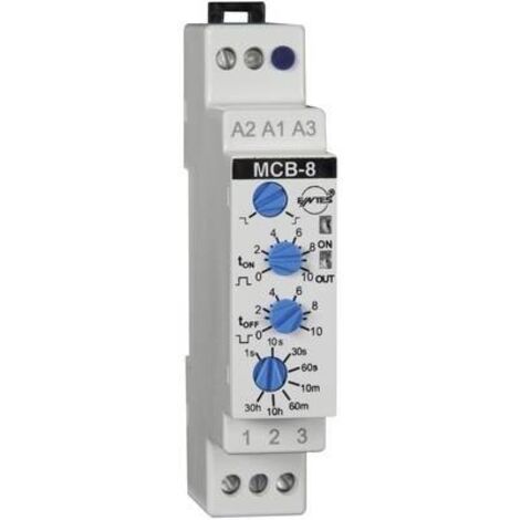 ENTES 101584 MCB-8 Relè temporizzato Multifunzionale 24 V/DC, 24 V/AC, 230 V/AC 1 pz. Intervallo di tempo: 0.1 s - 30 h
