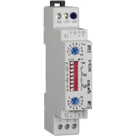 ENTES 101585 MCB-9 Relè temporizzato Multifunzionale 24 V/DC, 24 V/AC, 230 V/AC 1 pz. Intervallo di tempo: 0.1 s - 30 h