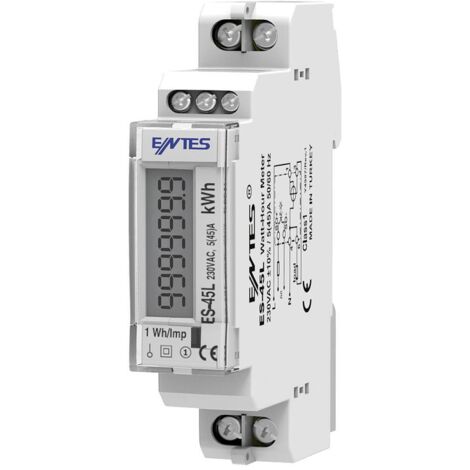 ENTES ES-45L ES-45LS Compteur d'énergie monophasé numérique 45 A conformité MID: oui 1 pc(s) S607002