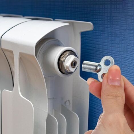 Entlüftungsventile für Heizkörper mit 2 Entlüftungsschlüsseln, 1/2-Zoll-Entlüftungsventil, manuelles, vernickeltes Messing-Heizungsentlüftungsventil, Abgasdüse (10)