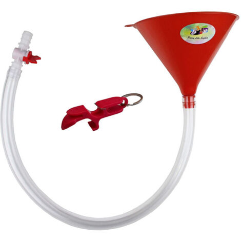 Entonnoir à bière avec valve, tube unique, kit de fête avec valve à eau en plastique