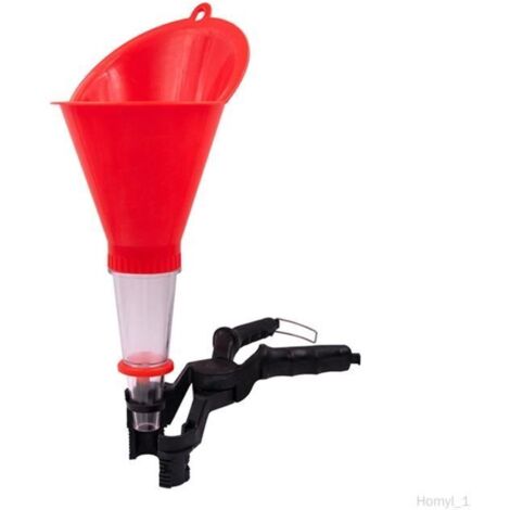Entonnoir à huile - COLAXI - Adaptateur universel - 33cm - Plastique - Pince de contrôle débit