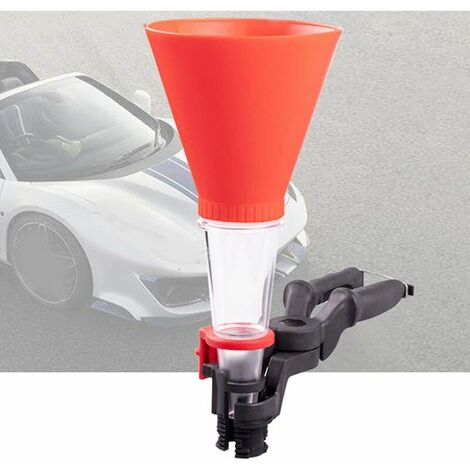 Entonnoir à huile, entonnoir universel réglable pour huile moteur de voiture, adaptateur d'entonnoir à huile tout-en-un (entonnoir avec base de serrage)