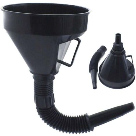 Entonnoir de Carburant de Bouche avec poignée, Grands entonnoirs en Plastique Entonnoir de Filtre à Essence de Voiture Bec Flexible