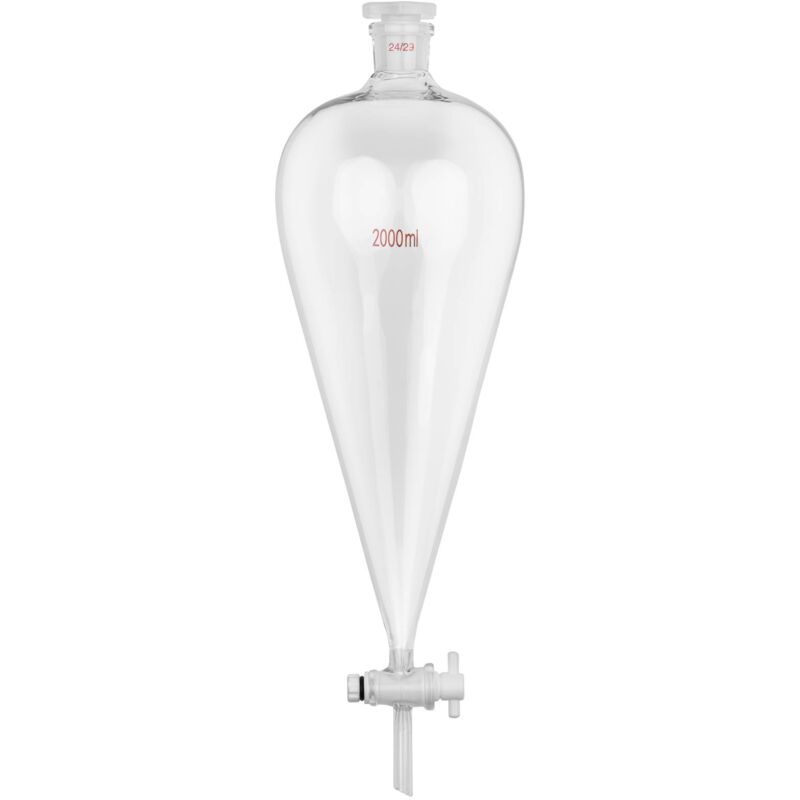 Steinberg Systems - Ampoule à décanter 2 000 ml Rodage normalisé : 24/29 Robinet d'arrêt ptfe