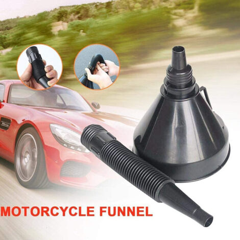 Entonnoir de ravitaillement pour voiture et moto, trémie à carburant avec filtre, outil de dépannage pour les voyages, 145 mm