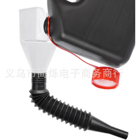 Entonnoir de remplissage d'essence pour moto, pliable et télescopique, avec collier de serrage portable et mains libres.