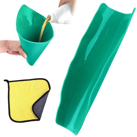 entonnoir d’outil de vidange Flexible d’entonnoir de vidange d’huile Flexible pliable Flexible filtre à huile libre réutilisable général huileux outil de vidange pour usage automobile