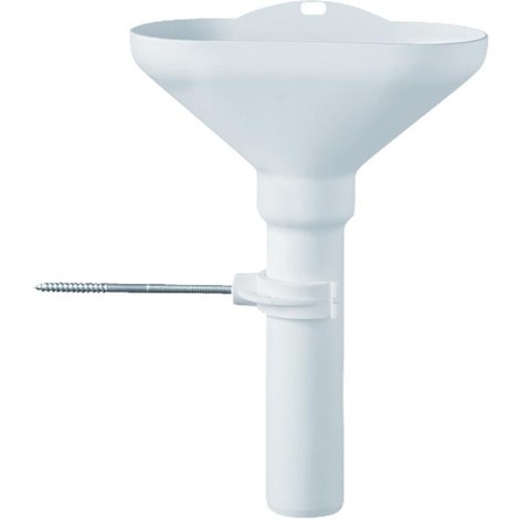Entonnoir en plastique avec tube de reglage pour eau de fuite support mural inclus