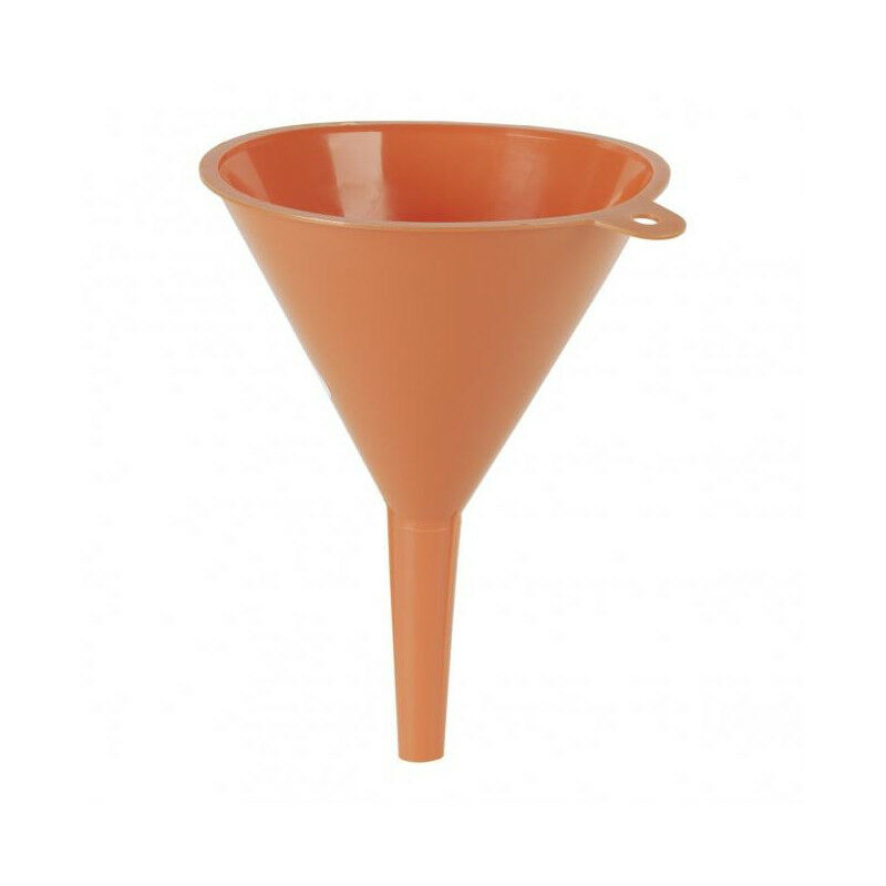 Entonnoir plastique orange bec droit - ø mm: 150 - Haut. mm: 180 - Contenance l: 0.7 - ø sortie mm: 15