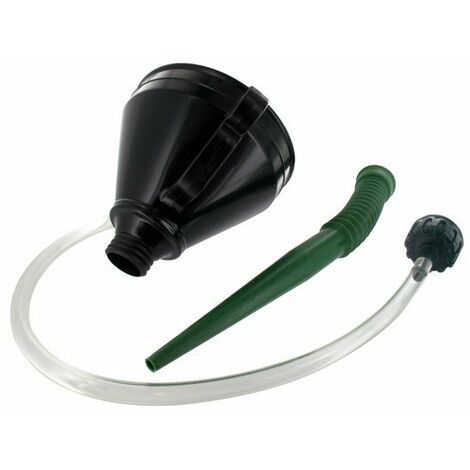 Entonnoir plastique Ø: 165mm livré avec Filtre, flexible et embout pour tuyau