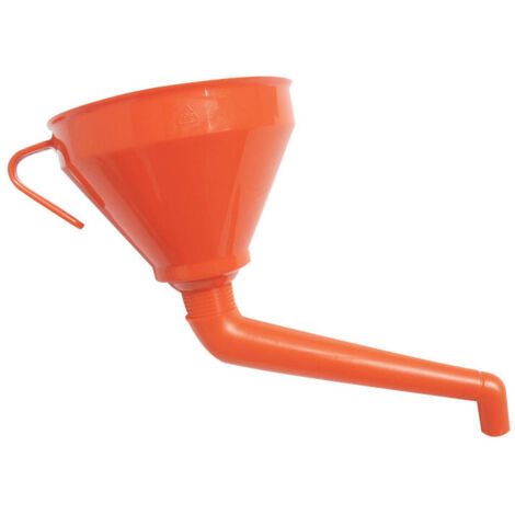 entonnoir plastique d160 orange bec coude