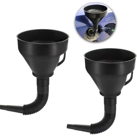 Entonnoir souple en plastique pour carburant automobile, buse large et filtre
