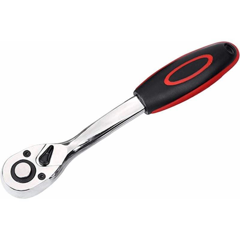 Entraînement rapide 3/8',cliquet réversible Outil de clé à cliquet d'Entraînement de haute qualité Professionnel avec poignée coussinée Poignée de