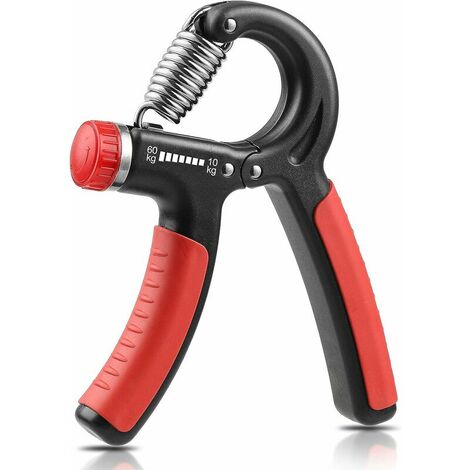 Entraîneur de force de prehension, resistance reglable de 22 a 132 lb, pince antiderapante, parfait pour les musiciens, les athletes et les exercices de reeducation des mains (Orange)