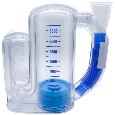 Entraîneur Respiratoire 3000ml/5000ml pour Poumons - Exercice de Capacité Pulmonaire et Développement Respiratoire