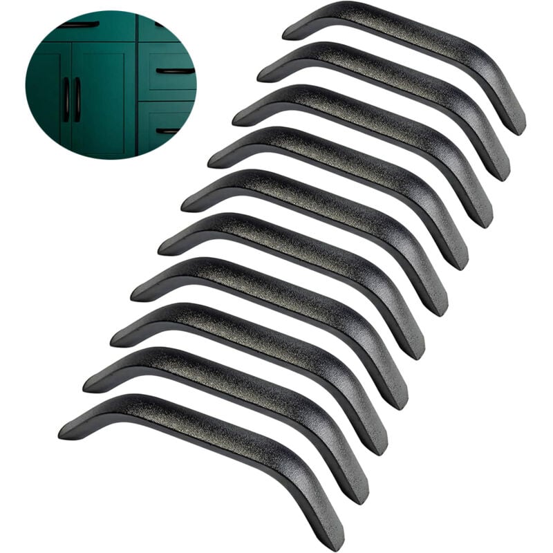 Csparkv - Entraxe 96mm,10X Poignées et boutons de tiroir Cuisine Armoire Porte Poignées Placard Tiroir Chambre Meubles Tirer,Procédé de Sablage