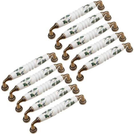 Entraxe de 128 mm, lot de 10 poignées de tirage avec vis de 22 mm pour armoire, tiroir de cuisine, placard, poignées arquées