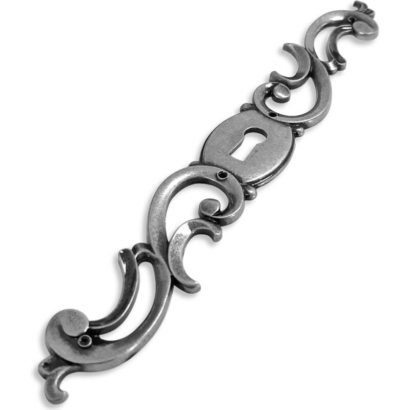 Cyclingcolors - Entrée de clé coq main gauche argenté zamak 190mm vieux fer vintage rustique antique meuble ancien porte clef tiroir