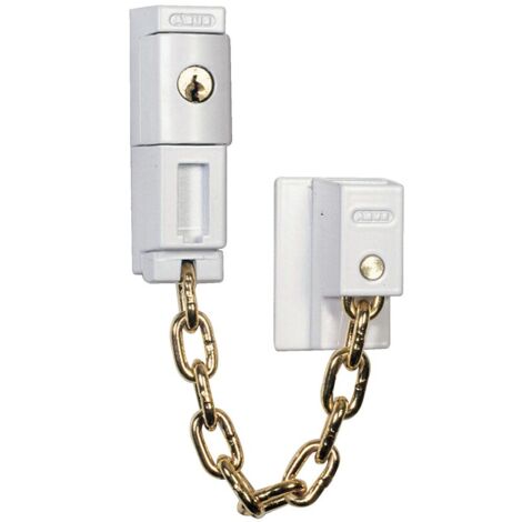 Entrebâilleur à chaine et clé coloris blanc - ABUS