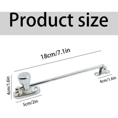 Entrebâilleur de fenêtre réglable en alliage zinc-acier – Sécurité pour fenêtres battantes ou basculantes, intérieur/extérieur