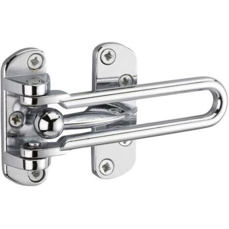 entrebailleur pour porte dentrée, taquet darrêt, 105mm, nickelé 183