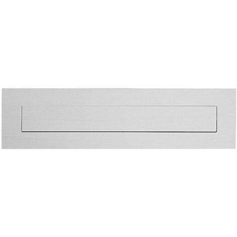 Entrée boite aux lettres - Décor : Satiné - Dimensions : 300 x 80 mm - Entraxe : 275 mm - Epaisseur : 2 mm - Matériau : Inox 304 - Ouverture : 250 x 35 mm - ITAR