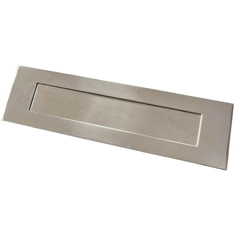 Klose Besser – Plaque d'entrée de boîte aux lettres en inox 304 – Esthétique et résistante – Dimensions 330x100mm, épaisseur 2mm – 4 vis fournies