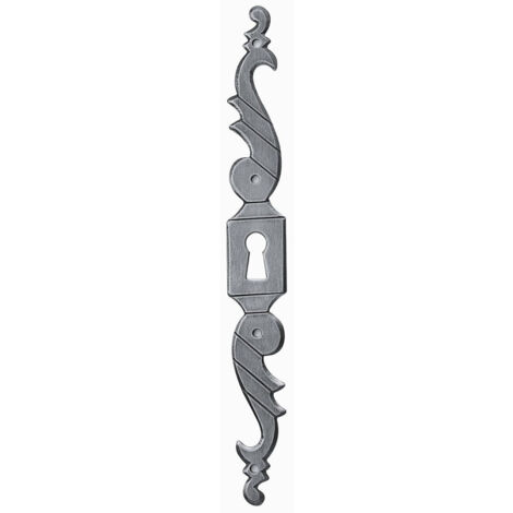 Entrée de serrure verticale décorative BOUVET 1257 Fer poli 153x18 mm Gauche
