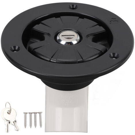 Entrée d'eau par gravité pour camping-car, 78mm, verrouillable, en acier inoxydable, anti-poussière, trappe anti-fuite, Port de remplissage de réservoir pour remorque de camping-car.