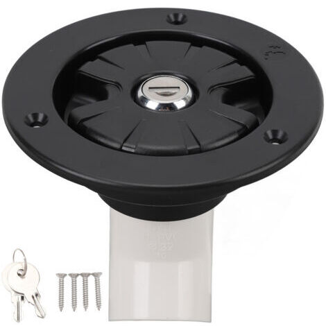 Entrée d'eau par gravité pour camping-car, 78mm, verrouillable, en acier inoxydable, anti-poussière, trappe anti-fuite, Port de remplissage de réservoir pour remorque de camping-car.