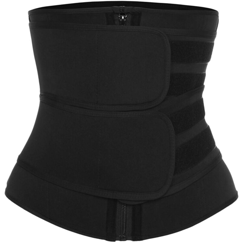 

Entrenador de cintura para mujer Neopreno Sudor Recortador de cintura Corse Cincher Body Shaper Entrenamiento Deporte Faja adelgazante,Negro, L