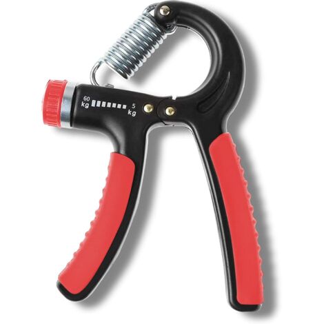 Entrenador de mano ajustable de 5 a 60 kg: dispositivo para fortalecer el antebrazo con mangos antideslizantes, ejercitador de dedos portátil para fitness y terapia ocupacional.