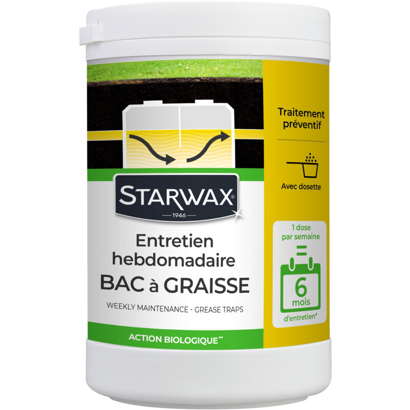Entretien hebdomadaire pour bacs à graisses 750g Starwax