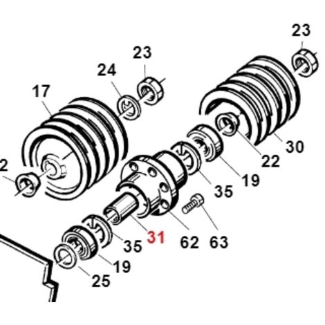Entretoise de turbine TURBO1 TURBO2 ORIGINAL GIANNI FERRARI 01.40.00.0590