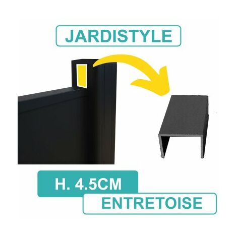 Entretoise Haut de Clôture Gris Anthracite - 4,5cm
