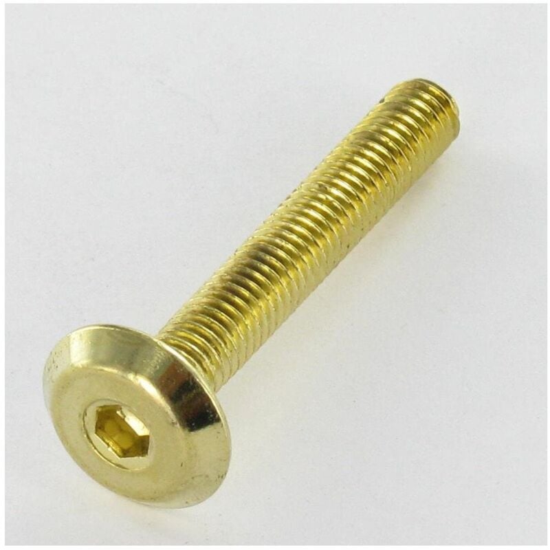 Vis Express - Vis métaux tête plate Clé de 4 HC4 M6X80 Acier laitonne-100 pièces