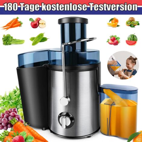 Entsafter Gemüse und Obst Juicer 500ml mit Großer Einfüllschacht 2 Modus Profi
