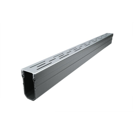 Entwässerungsrinnen schmal Aluminium 1000 x 55 x 100 mm - Pro