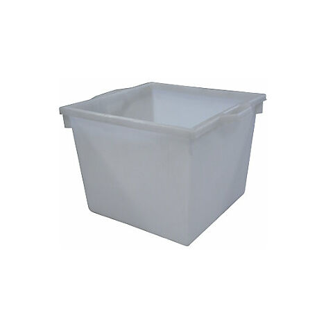 Envase de plástico cuadrado 60l PE natural L480xL480xH370mm forma cónica GRAF