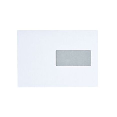 Enveloppe 162 x 229 mm budget 80 g avec fenêtre bande protectrice blanche - Boîte de 500 - Maxiburo